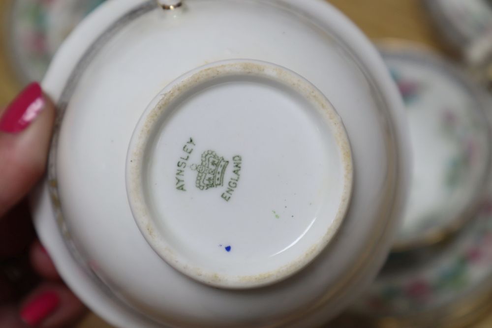 An Aynsley bone china tea/coffee service (lacking teapot), together with similar dishes